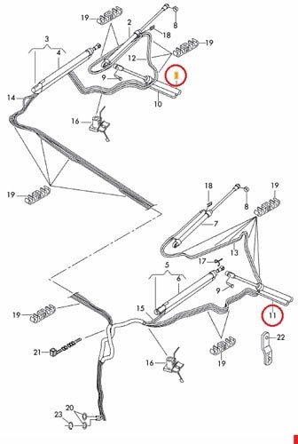 Hydraulische hoofd cilinder Cabriokap Audi A4 S4